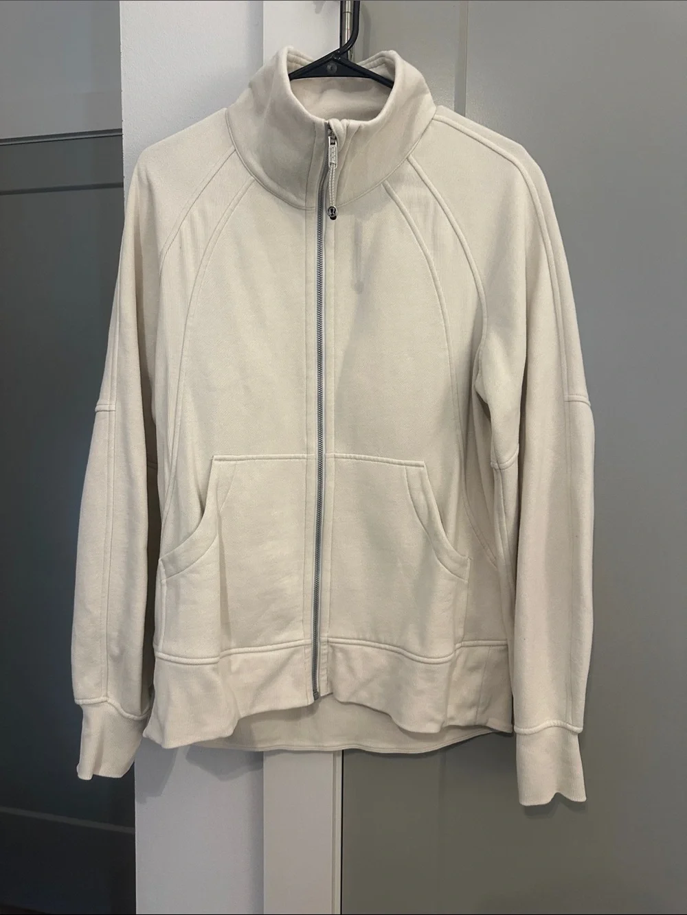 lululemon athletica Cream Scuba Long Funnel Neck